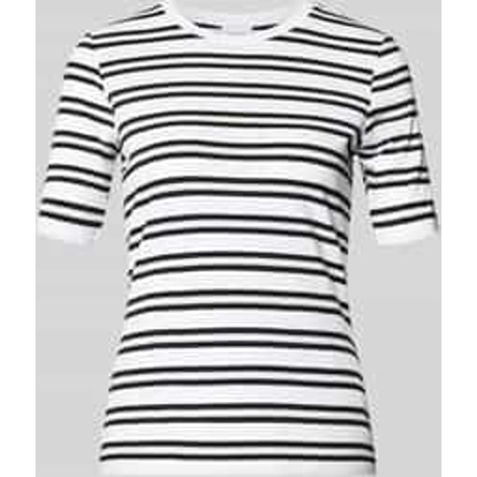 comma - female - Slim-fit T-shirt met gestreept patroon