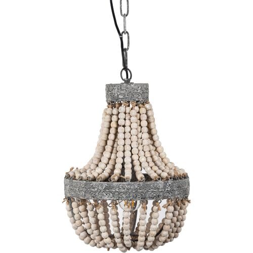 KS Verlichting - hanglamp - Perle - E27 - plafondlamp - dimbaar - hanglampen eetkamer - kroonluchter - gebroken wit