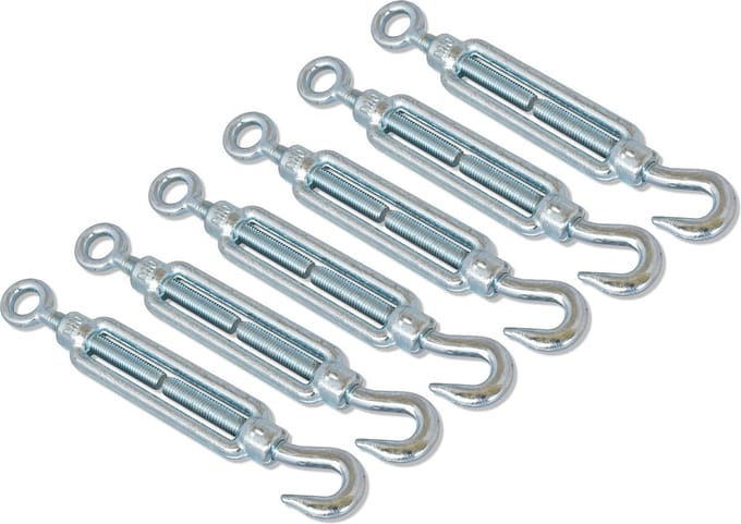 AMIG Draadspanner M10 125mm | Haak / Oog | 6 stuks | Spanschroef Spanner | Verzinkt Smeedstaal