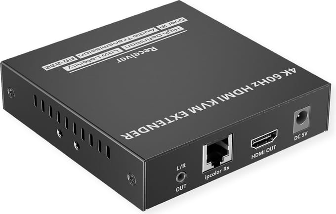Value KVM-extender CAT 5 (RJ45), HDMI Toetsenbord 3840 x 2160 Pixel