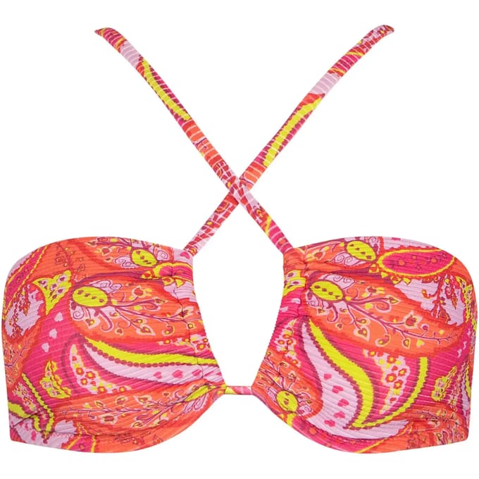 Bikini Lisca Top zwemkleding bandeau multipositie zonder beugel Kavala