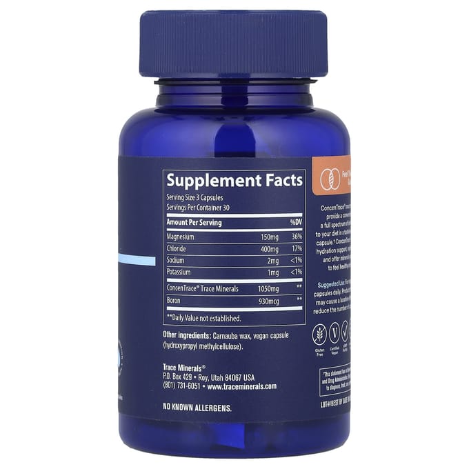 Concentrace®, Sporenmineralen Capsules, 90 Capsules