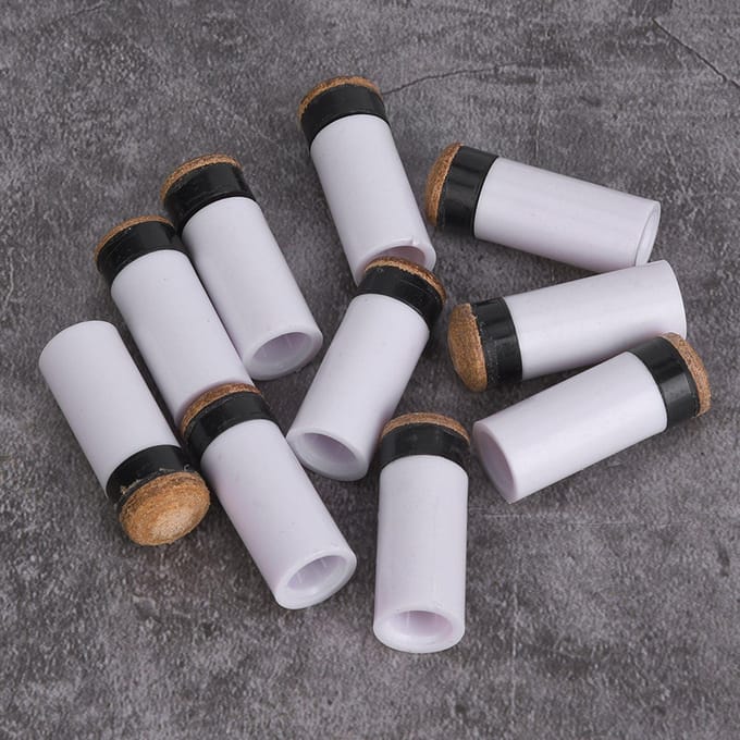 Lot de 10 pointes de queue de billard pour queue de billard, pièces de rechange, outils de réparation 13mm white