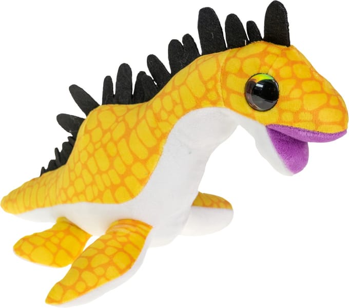 Tactic Lumo Stars - Pluche - Knuffeldino Plesiosaur - 24 cm - Zacht pluche - Grote ogen - Fins design - Fantasiespel - Inclusief app met spelletjes