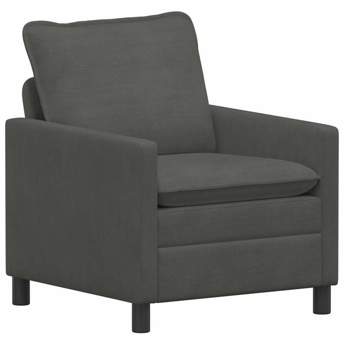 vidaXL - Bank - Donkergrijs - 76 - x - 81 - x - 87,5 - cm - Stof