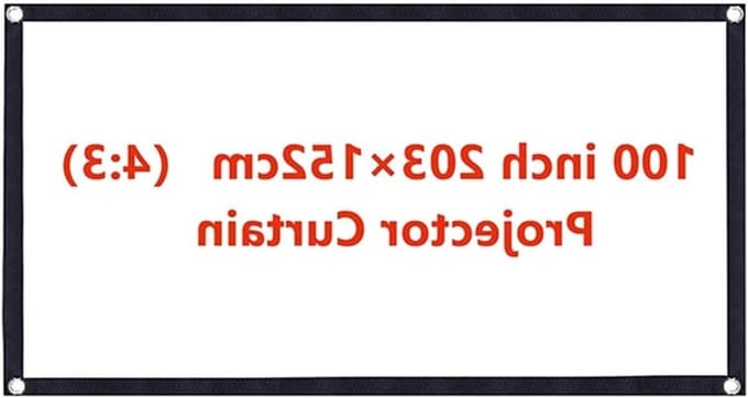 Projectiescherm Gordijn - Draagbaar Beeld - Thuisbioscoop Creëren - High-Definition Beeld - 100 inch - Wit