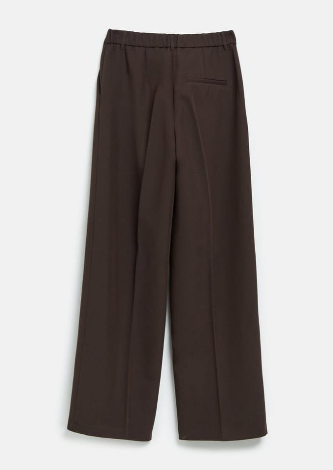 pantalon regular fit met viscose