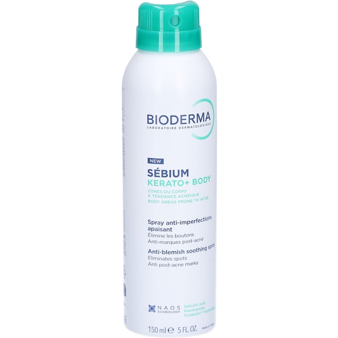 Bioderma Sebium Kerato+ Body Acne Spray for Body Spots, Redness and Post-Acne Marks 150ml