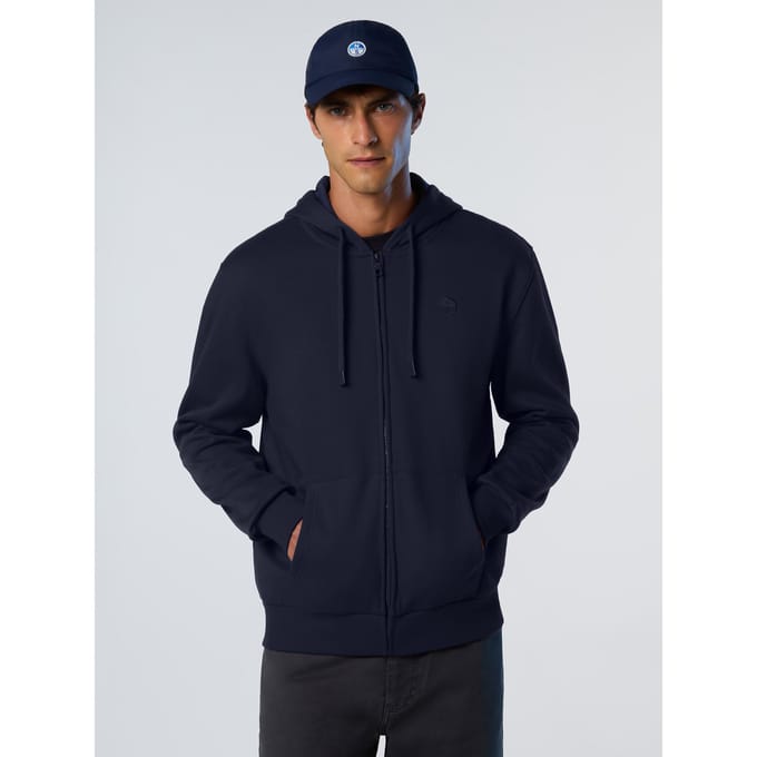 North Sails Hoodie Volledige ritssluiting met geborduurd logo