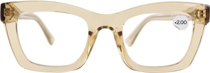 Montour Leesbril - FIENE - plus 2.00 - Vierkant Model - Beige - Dames - Heren - Unisex