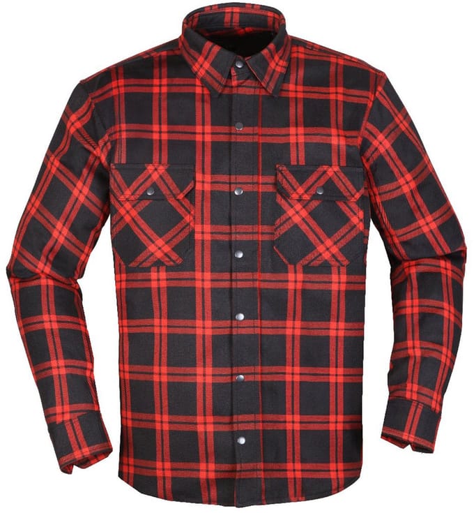 Modeka Colden Motoshirt Zwart Rood - Jas