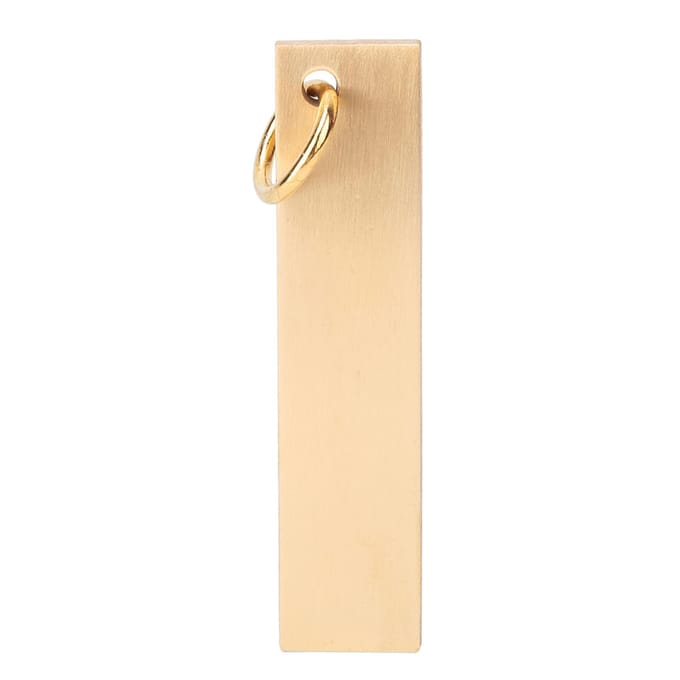 6cm Lengte 3mm Dikte Mini Messing Liniaal Hangers Cadeau Kantoor Schoolbenodigdheden beige