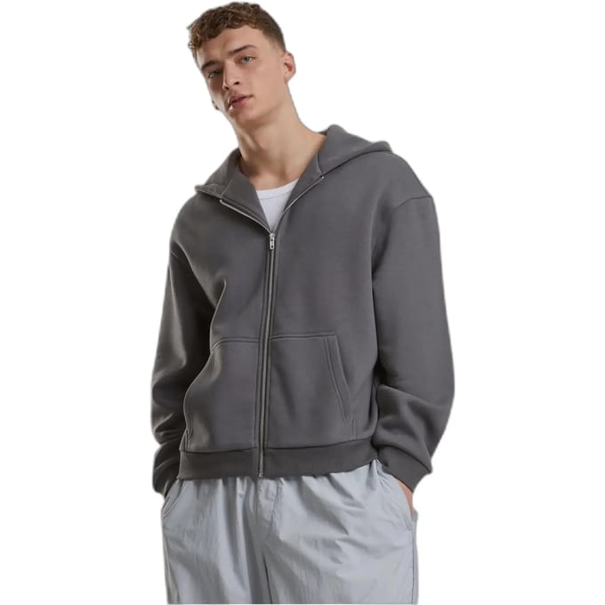 Urban Classics - Fluffy Vest met capuchon - M - Grijs