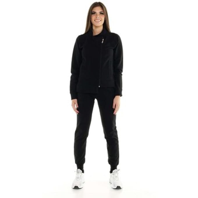 Trainingspak Leone 1947 Woman Tracksuit With Diagonal Zip Blackout