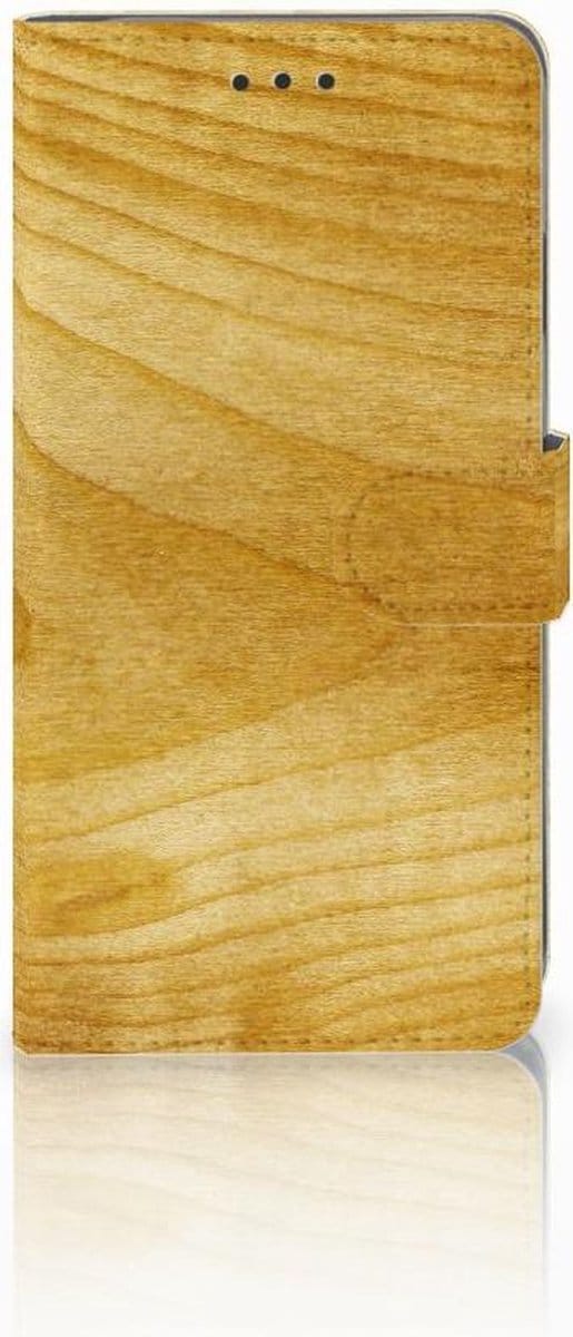 Apple iPhone Xs Max Book Style Case Licht Hout