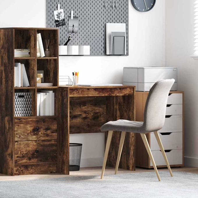 vidaXL - Bureau - Rook - Eiken - 70 - x - 50 - x - 76 - cm