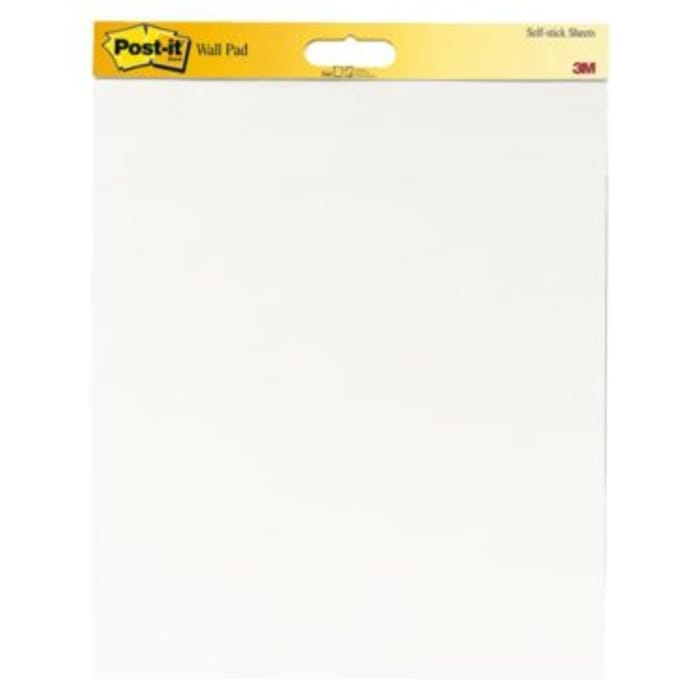 Meeting chart post-it 566 super sticky 50.8x58.4cm Wit incl command bevestigingsstrip 2 stuks