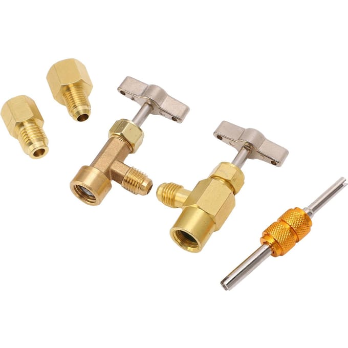 R134A Zelfafdichtende Blikkraan Klep Messing Perforatiestijl Dispenser Klep met Koelmiddel Tank Adapters voor Airconditioning