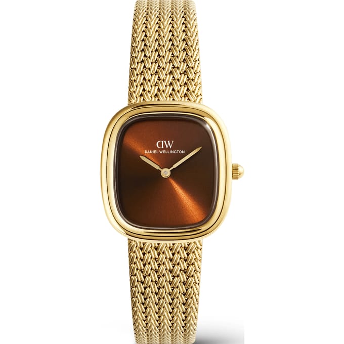 Daniel Wellington DW Watch Margot Braided Mesh Amber Gold 24mm