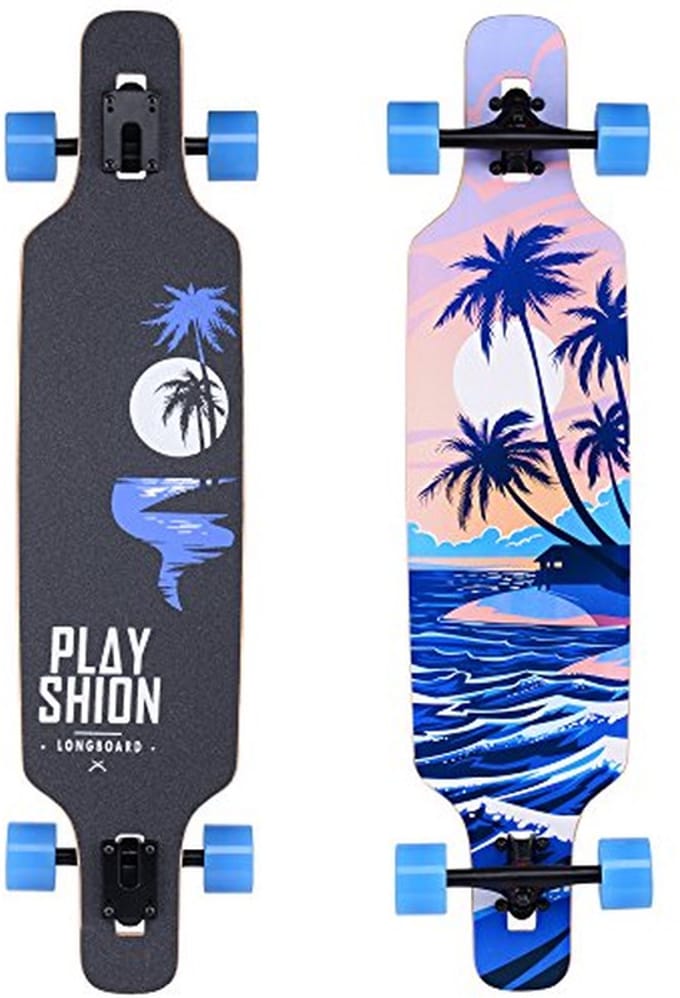 39 Inch Longboard met ABEC-11 Lager, Drop-Through Freeride Skateboard en Cruiser