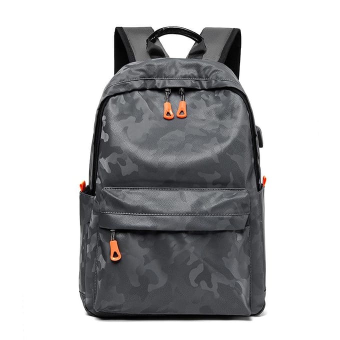 Sacs d'école étudiants à la mode de grande capacité, Sacs à dos pour ordinateur, Sacs à dos de sport camouflage tendance noir