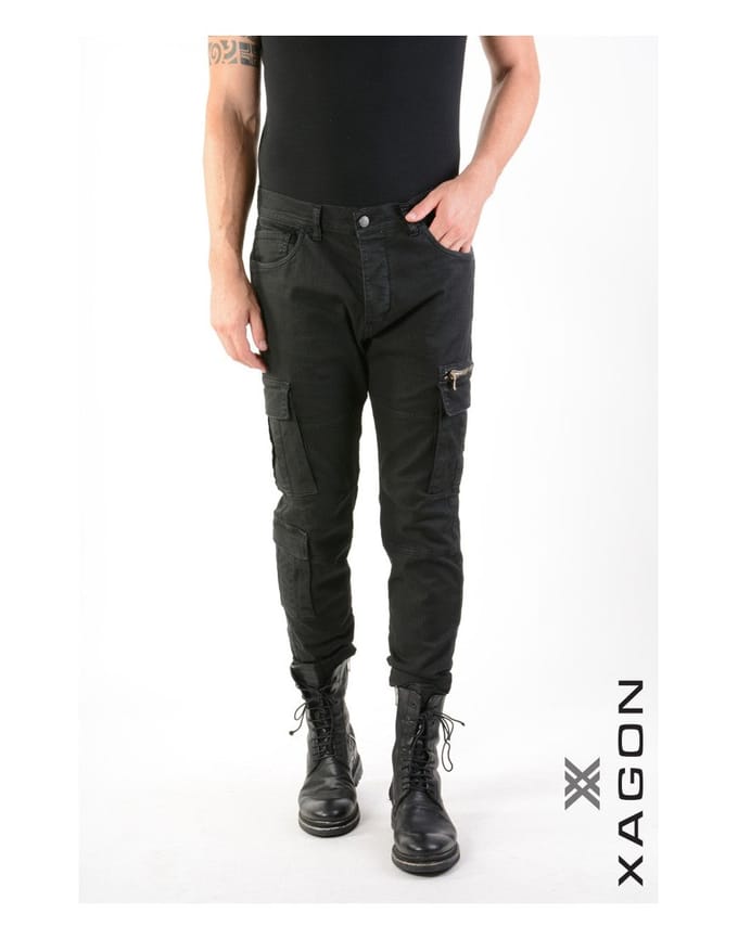 Xagon broek Cargo Mannen zwart