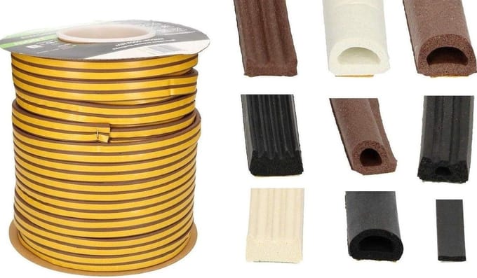 Afdichtingstape - Sealtape Deurstrips - Tocht Weren - Zelfklevend EPDM - 30 m - Wit