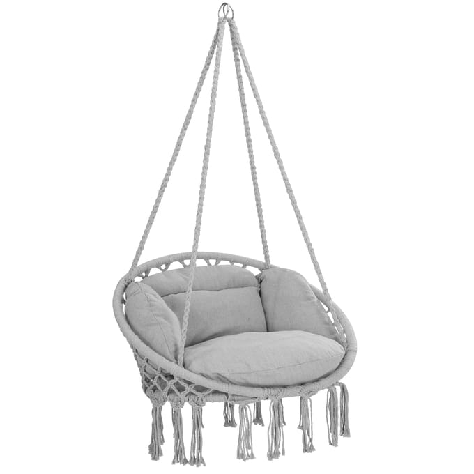 Detex Hangstoel - 2 Kussens Max 150kg 80x60x140cm - Lichtgrijs