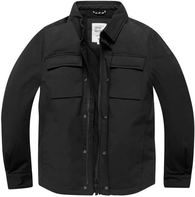 Vintage Industries Overgangsjas Wyatt Shirt-Jacket Black