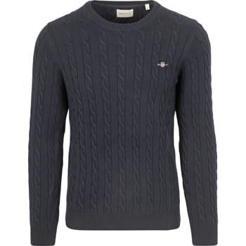 Gant Pullover Cable Navy - Maat XXL - Heren - Pullovers