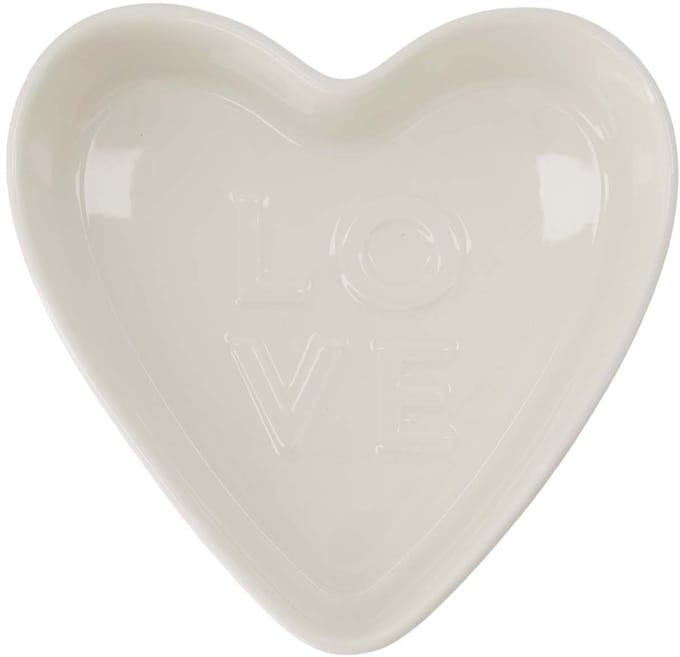 Zusss Ovenschaal Keramiek Hartvorm Love Klein Keramiek White