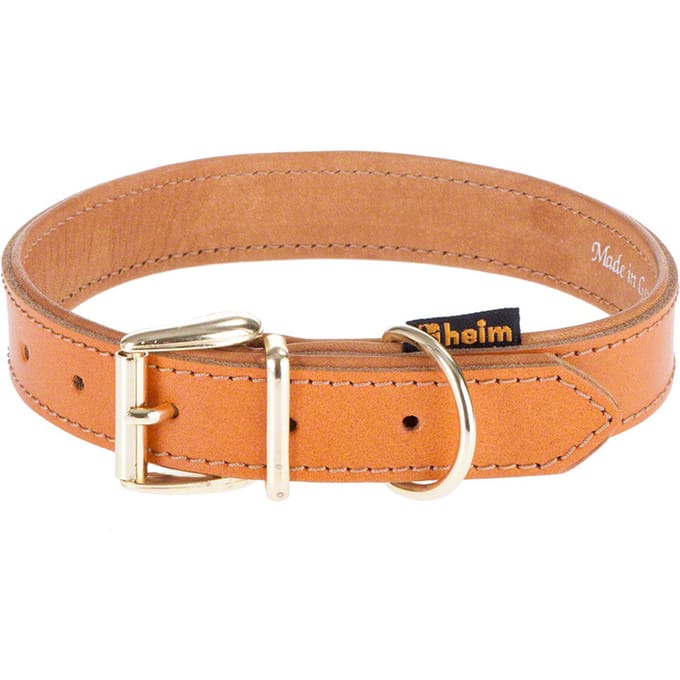 Maat 60: 45 - 55 cm halsomvang - Heim Lederen Halsband Buffalo