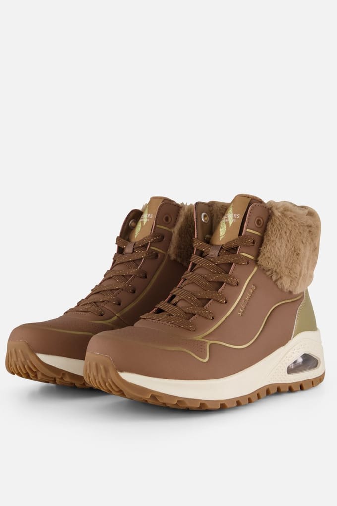 Skechers Uno Rugged - Fall Shimmer Dames Laarzen - Beige