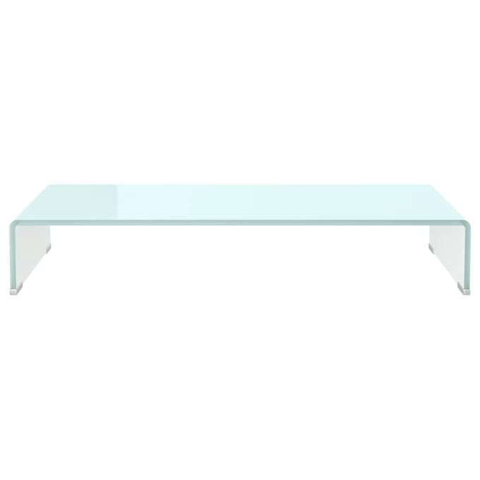 vidaXL - Tv-meubel/monitorverhoger - 80x30x13 - cm - glas - groen