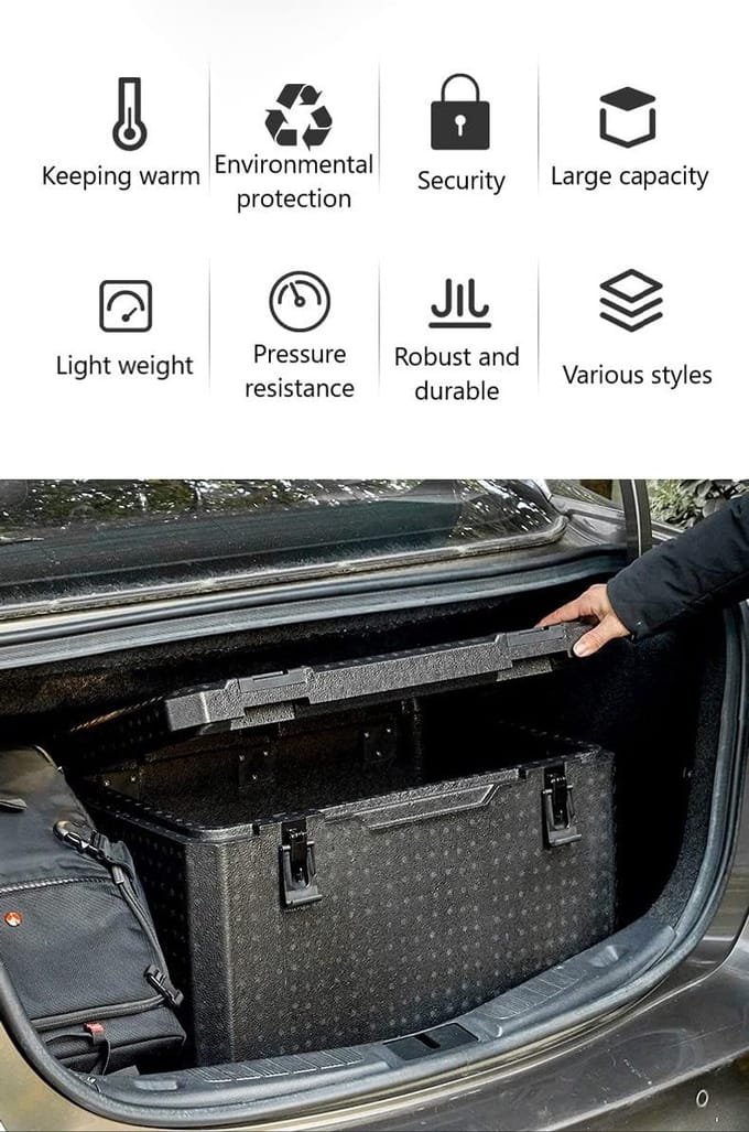 Geïsoleerde Doos - Koelbox Vershouder - Buitenactiviteiten - Duurzaam EPP Materiaal - 38L Capaciteit