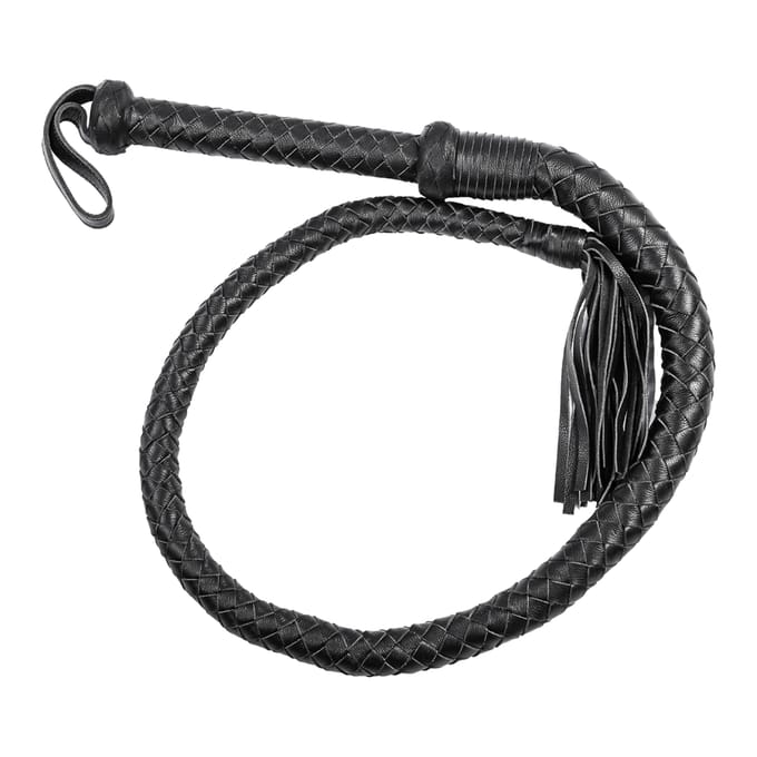 Rimba - Lange Bullwhip - 200 cm - Zwart