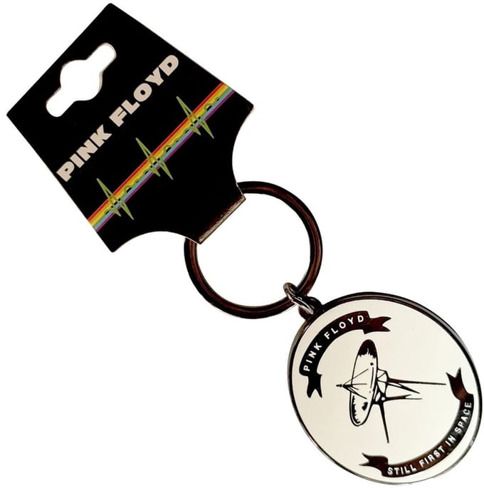 Pink Floyd - First In Space Oval Sleutelhanger - Gebroken wit