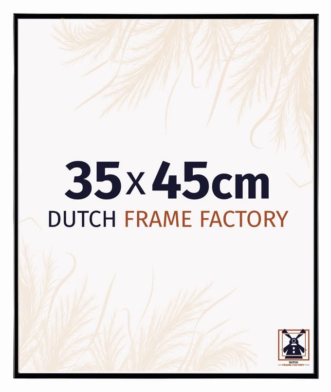 Fotolijst 35x45 cm - Kunststof - Zwart Hoogglans - Easy