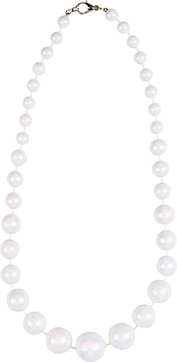 Boland - Ketting Charleston Wit - Volwassenen - Vrouwen - Charleston - 20's - Roaring Twenties