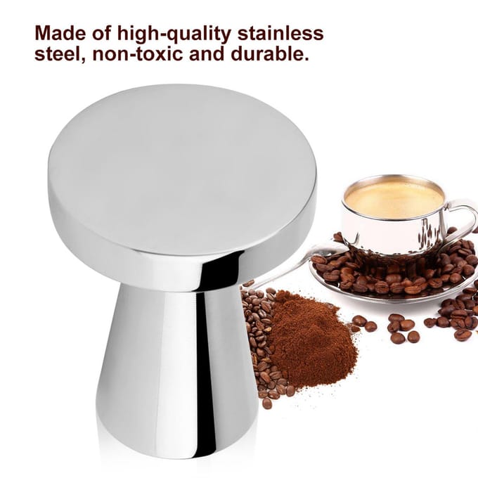 Roestvrijstalen Koffietamper Espresso Tamper Koffiebonenpers white