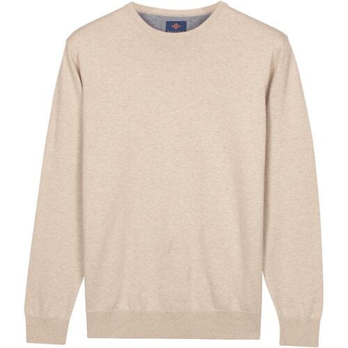 Baileys Trui Uni Color Crew Neck Pima Cotton Soft Grey / male