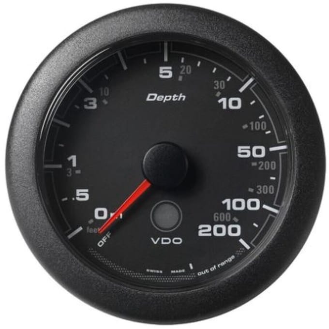 VDO OCL Dieptemeter 200m / 600FT zwart