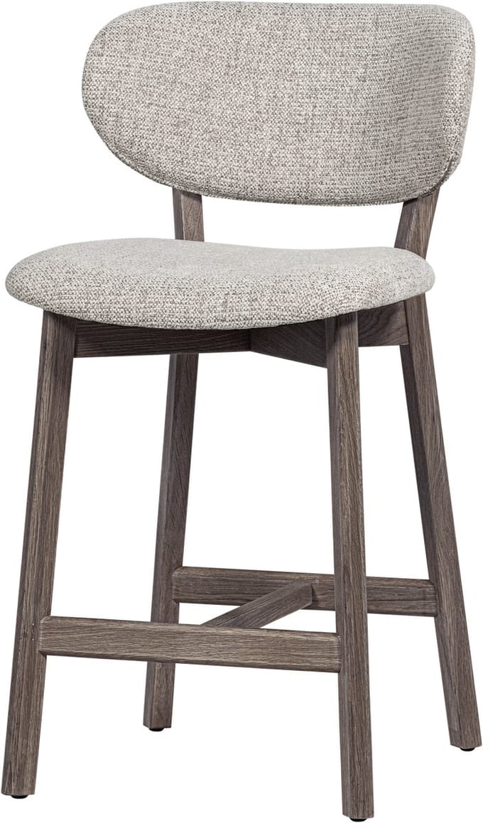 WOOOD Udar Barstoel Met Houten Frame - Hout - Bruin - 94x51x58