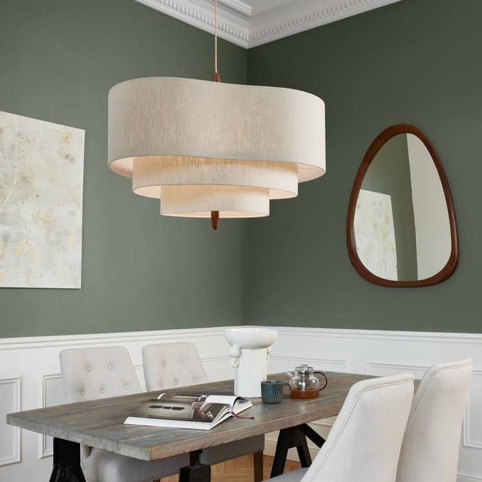 MARKET SET Pebble textiel hanglamp crème Ø 78 cm