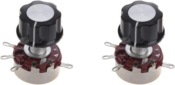 Potentiometer set - Variabele weerstand - Apparaat instellen - 2 Watt vermogen - 470K Ohm - Zwart