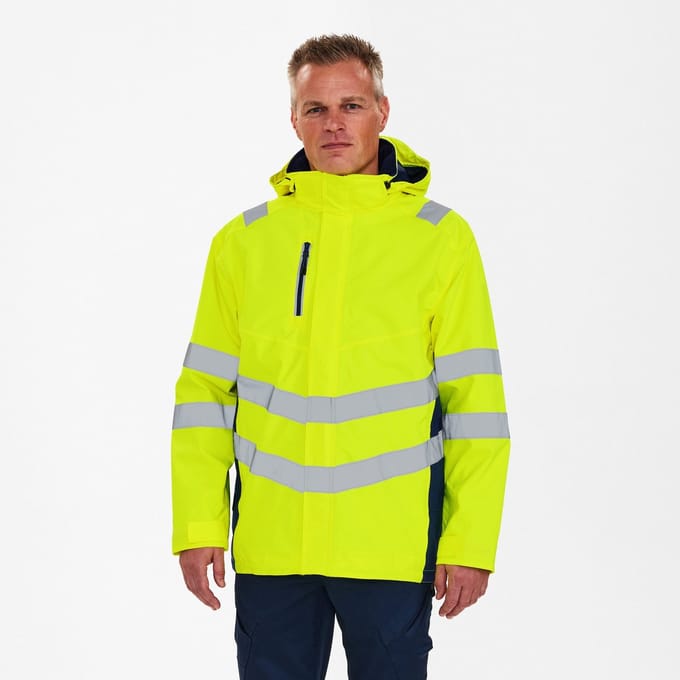 Engel Safety parka shelljack 1145-930 - Hi-vis Yellow / Blue Ink - S