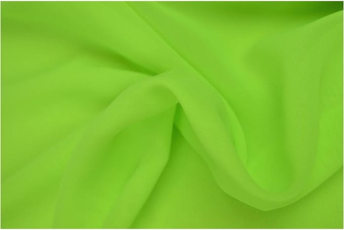Chiffon stof - Limoengroen - 1 meter - Per meter - 150cm breed