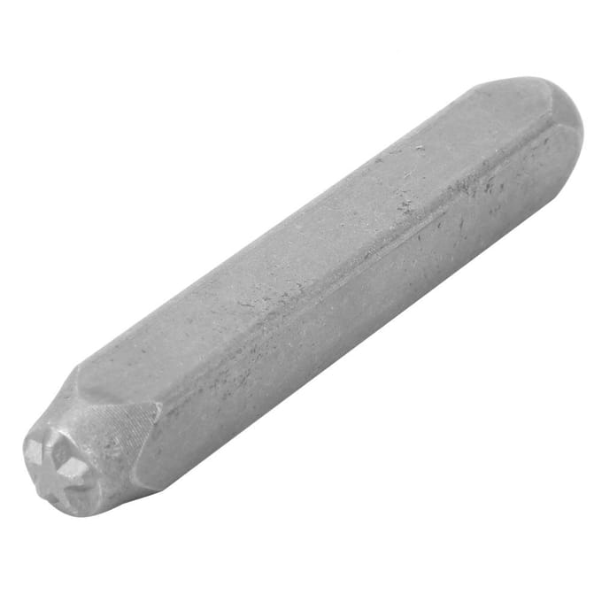 CR V Staal Stervormige Pons Stempel 6 mm Breedte 2,5 mm Lengte voor Leer Plastic Metaal gray