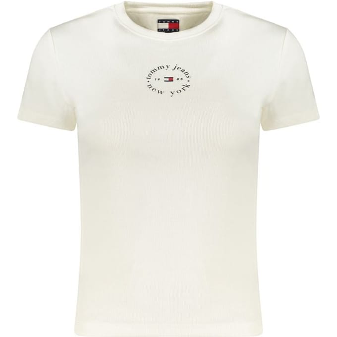 Tommy Hilfiger Bianco Katoenen Dames T-Shirt