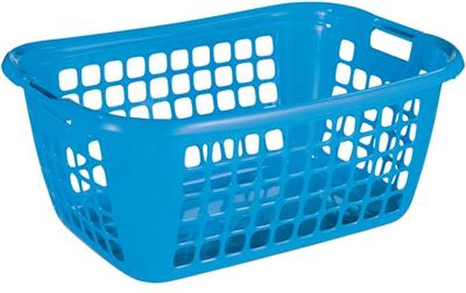 Sunware - Basic wasmand 65cm laag blauw - 65 x 45 x 27 cm